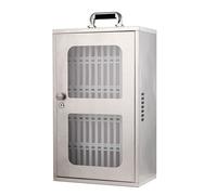 Stainless Steel Cell Phone Locker - Wall-Mounted Storage Cabinet with 60 Slots Secure Lock Box for Classroom, Office, Gym and School Use