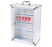 Stainless Steel Cell Phone Storage Locker - 48 Slots Secure Lock Box for Schools & Events Portable for Conferences Silver Design