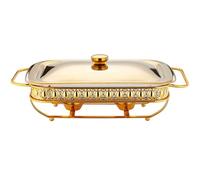 Stainless Steel Chafing Dish Set for Buffet - Full Size Buffet Chafer with Water Pan, Food Pan, Fuel Holder and Lid - Ideal for Weddings and Parties