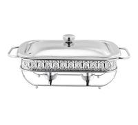 Stainless Steel Chafing Dish Set for Buffet - Full Size Buffet Chafer with Water Pan, Food Pan, Fuel Holder and Lid - Ideal for Weddings and Parties