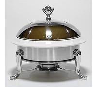 Stainless Steel Chafing Dish with Wine Stove - Buffet Warmer for Kitchen, Party, Weddings & Events, 24cm