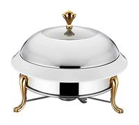 Stainless Steel Chafing Dish with Wine Stove - Buffet Warmer for Kitchen, Party, Weddings & Events, 24cm