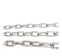 Stainless Steel Chain 1Meter 304 Stainless Steel Chain 1.2-8mm Diameter Long Link Chain/Short Lifting Pet Industry Welded Binding(1.5mm-1Meter)