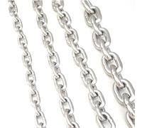 Stainless Steel Chain 1Meter 304 Stainless Steel Chain 1.2-8mm Diameter Long Link Chain/Short Lifting Pet Industry Welded Binding(1.2mm-1Meter)