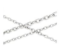 Stainless Steel Chain 1Meter 304 Stainless Steel Chain Long Link Chain/Short Lifting Pet Industry Welded Binding 1.2-8mm Diameter(3.0mm-1meter)