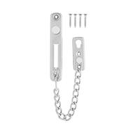 Stainless Steel Chain Lock Heavy Duty Anti Theft Security Guard for Home Hotel Inside Door Safety 201 304 Stainless Steel 196mm Length 113g Weight (304)