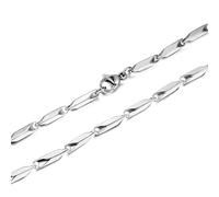 Stainless Steel Chain Necklace Men, Men Rope Hip Pop Rock Stylish with Lobster Claw Clasp for Boyfriends Business Jewelry Gifts