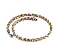 Stainless Steel Chain Necklace Men, Men Rope Hip Pop Rock Stylish with Lobster Claw Clasp for Boyfriends Business Jewelry Gifts