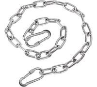 Stainless Steel Chain with Latch Heavy Duty Chain for Outdoor Fence Cage Gate Security Lock Swing Bike Cycle Lock Pet Anti Theft Steel Outdoor Camping（100cm）