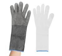 Stainless Steel Chainmail Gloves - Metal Mesh Safety Hand Guards, Kitchen Anti Cut Work Mittens | Cut Resistant Gloves For Butchers, Slicing Protection Gear, Kitchen Food Handling Safety Glove