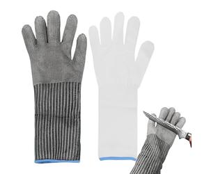 Stainless Steel Chainmail Gloves - Metal Mesh Safety Hand Guards, Kitchen Anti Cut Work Mittens | Cut Resistant Gloves For Butchers, Slicing Protection Gear, Kitchen Food Handling Safety Glove