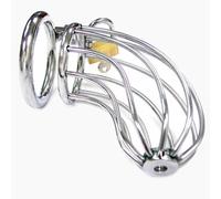 Stainless Steel Chastity Cage Male Padlock Restraint Device