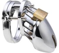 Stainless Steel Chastity Device Metal Chastity Cage Sex Toy Adjustable Convenient Cock Cage for Men with Lock and Key Restraint Bondage Fetish for Men Sex Toys 50mm (50 MM)