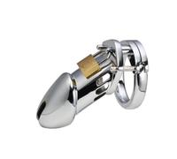 Stainless Steel Chastity Lock Male Cage Chastity Device Men's Metal Beginner Cage with Sunglasses to Prevent Erection Bondage Couple Sex Lock, Chastity Cage Penis Cage Adult Toy (Ring 40mm)