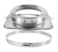 Stainless Steel Check Valve 160mm with Clamp for Backflow Prevention | Louvered Vent Cover, Gravity Spring Closure, Sealing Gasket, for Public Flues and Range Hood Ducting