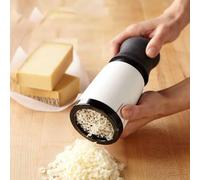 Stainless Steel Cheese Grinder - Rotary Cheese Grater for Effortless Shredding | Handheld Design for Kitchen Counter Or Table | Perfect for Dining Prep, Baking & Salad Making