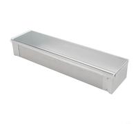 Stainless Steel Cheesecake Baking Tray for Long Cakes Tiramisu Mousse Molds - 40.3 X 10 X 6.5 Cm Elegant Rectangular Cake Pan Oven-Safe Dishwasher-Safe Silver(B)
