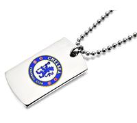 Stainless Steel Chelsea FC Crest Dog Tag Pendant And Ball Chain