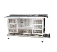 Stainless Steel Chicken Coop with Double Door Lock, Waterproof Design, Easy to Clean for Hens, Ducks, and Rabbits - Secure and Durable Hen House Solution