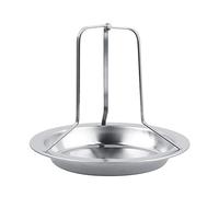 Stainless Steel Chicken Roaster Rack Heavy Duty Upright Roast Chicken Holder BBQ Grilling Tool for Oven Grill Baking for Chicken Duck Made of Stainless Steel Size 19.5 x 19.5 x
