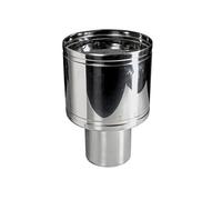Stainless Steel Chimney Anti-Wind Cowl, Flue Liner Spark Arrestor Rain Cap, Duct Pipe Cover Protector for Ventilation and Heating Systems (110mm)