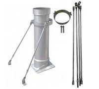 Stainless Steel Chimney Braces for Enhanced Stability, Wood Stove Wall Bracket Stove Pipes Support Kit Roof Brackets(167mm(16.7cm) Dia)