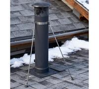 Stainless Steel Chimney Bracket Kit, Outdoor Stove Pipe Support, Provides Stability Against Wind & Snow, Fits 81mm - 279mm Pipes