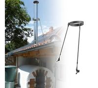 Stainless Steel Chimney Bracket Support Kit for Stove Pipe, Heavy-Duty Roof Support/ Wall Mount Flue Support, Rustproof & Easy Installation(Dia 23"(58.4cm))