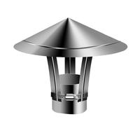 Stainless Steel Chimney Cap - Cone Top Rain Cap for Round Roofs - Ideal for Fireplace and Oven Flues, Outdoor Roof Ventilation