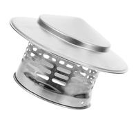 Stainless Steel Chimney Cap for Roof Vents and Fireplace Chimney | Umbrella Shaped Roof Mounted Design, One Piece Thick Build, Enhanced Draft and Cold Resistance, Silver Finish