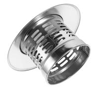 Stainless Steel Chimney Cap, Round Cone Top Roof Rain Guard | Corrosion Resistant Finish, Mesh Spark Screen, Top Mount Design, for Outdoor Fireplace Exhaust and Windy Areas