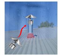 Stainless Steel Chimney Cap with Cone Top Design, Rainproof Fireplace Cover for Outdoor Single Wall Pipes