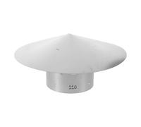 Stainless Steel Chimney Cap with Mesh Screen Round Cone Top 110mm | Rain and Debris Protection, Airflow Guidance, Universal Fit for Stove Pipes, Vent Openings, Outdoor Fireplace Venting