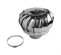 Stainless Steel Chimney Cowl 110mm Rotating Air Vent Cover with Pest Guard Screen for Stove Pipe Rain Cap Flue Guard