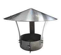 Stainless Steel Chimney Cowl Cap, Vent Cowl Chimney Flue Cowl Pipe Rain Cover Vent Cap,Round Windproof Cap Rain Hat,Protector Cap Ending,220mm/8.66in