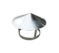Stainless Steel Chimney Cowl- Pipe Rain Cover Protector Cap Ending Roof Cowl for Ducting Ventilation(100mm)