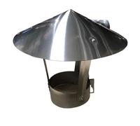 Stainless Steel Chimney Cowl-Roof Flue Cowl Pipe Rain Cover-Pipe Cover Protector Cap-Ending Heating Stove Exhaust Cap(D8cm/3.14in)