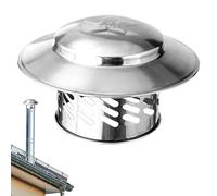 Stainless Steel Chimney Flue Cowl Pipe Rain Cap Pot Cover, 110/160/200mm Roof Vent Pipe Cover, Chimney Cap Exterior Wall Fresh Air Outlet Roof Pipes Exhaust Hood, For Air Exhaust, Flue, Stove Pipes