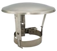 Stainless Steel Chimney Flue Cowl Pipe Rain Cover Protector Cap Ending 60-250mm