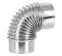 Stainless Steel Chimney Flue Elbow 110mm Universal Fit for Winter | Zinc Plated Coating, 90 Degree Bend, Directs Exhaust Away, Better Smoke Venting for Kitchen and Patio