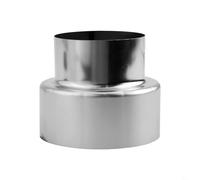 Stainless Steel Chimney Flue Liner Reducer for Stove Pipe Connections, Reliable Adapter for Heating Appliances and Vent Systems (Ø80mm/Ø60mm)