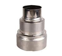 Stainless Steel Chimney Flue Liner Reducer, Tubing Connector Flue Connector Ø 80MM /Ø 90MM/Ø 100MM/Ø 110MM, Chimney Adaptor Stove Pipe For Gas Water Heaters Fireplaces ( Size : Reducer 100mm-60mm )