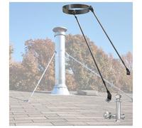 Stainless Steel Chimney Flue Wall Support Clamp with Screws, Extended Roof Brace for Securing, Providing Stability to The Chimney Against Wind and Snow(88mm Dia Hoop)