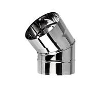 Stainless Steel Chimney Liner Elbow 45 Degree Metal Pipe Bend Multi Flue Pipe Stoves 45° (150mm)