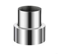 Stainless steel chimney pipe reducer for stove pipe diameter reduction, designed to improve connection and optimize ventilation in heating systems (7cm to 9cm)