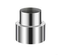 Stainless steel chimney pipe reducer for stove pipe diameter reduction, designed to improve connection and optimize ventilation in heating systems (5cm to 7cm)