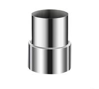 Stainless steel chimney pipe reducer for stove pipe diameter reduction, designed to improve connection and optimize ventilation in heating systems (6cm to 8cm)