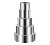 Stainless steel chimney pipe reducer for stove pipe diameter reduction, designed to improve connection and optimize ventilation in heating systems (6cm to 7cm)