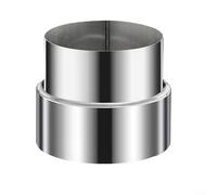 Stainless steel chimney pipe reducer for stove pipe diameter reduction, designed to improve connection and optimize ventilation in heating systems (9cm to 11cm)