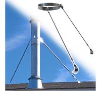 Stainless Steel Chimney Pipe Roof Support, Wind & Snow Stability Bracket, Easy to Install Chimney Drainage Tube Supports